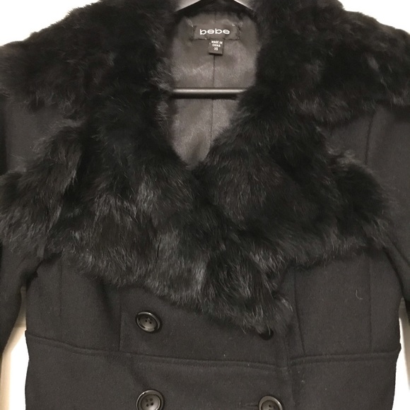 Bebe wool jacket with fur collar - Picture 6 of 11